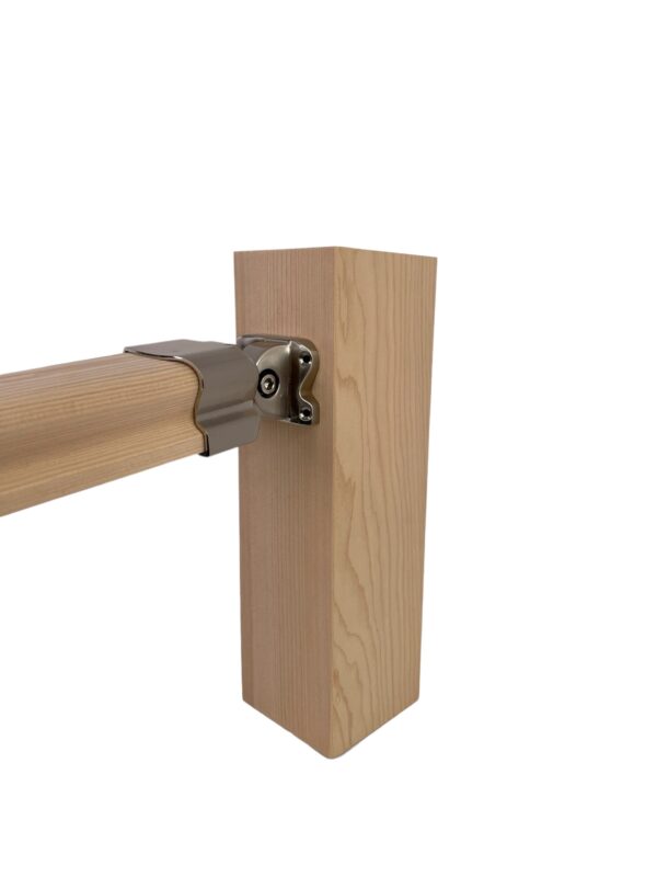 Brushed Nickel Low Profile Adjustable Handrail Connector - Image 2