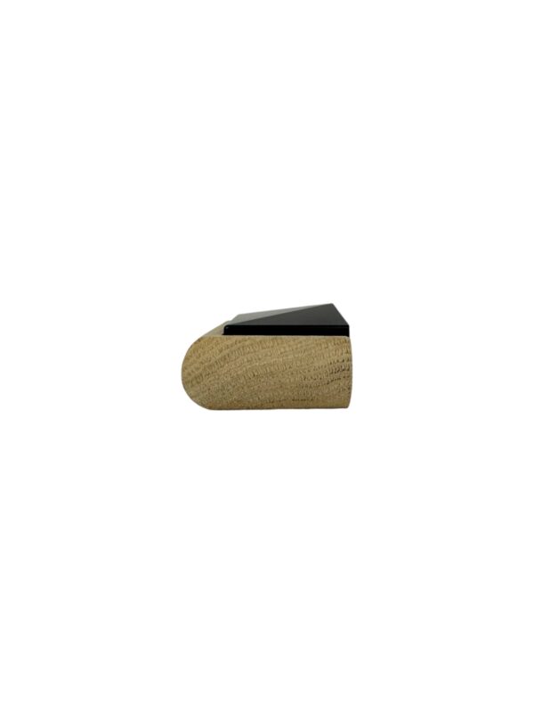Unique Timber & Black Flat HALF Newel Cap - In Various Timbers - Image 3