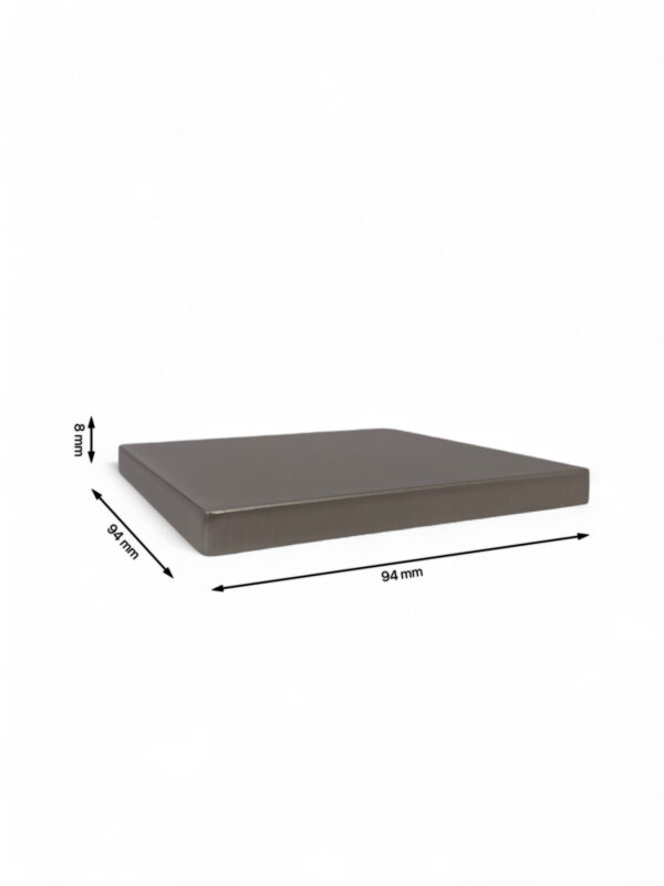 Brushed Nickel Metal Square Modern Cap - Image 6