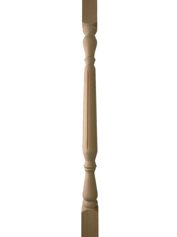 Hemlock Fluted Oxford Stair Spindle 41mmx900mm - Image 2