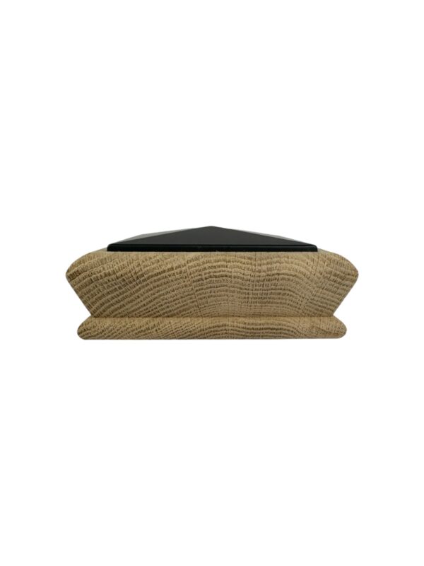 Unique Timber & Black Pyramid Newel Cap - In Various Timbers - Image 5