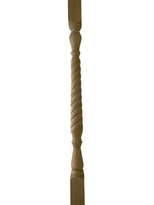 Oak Barley Twist Stair Spindle 41mm x 900mm - Image 2