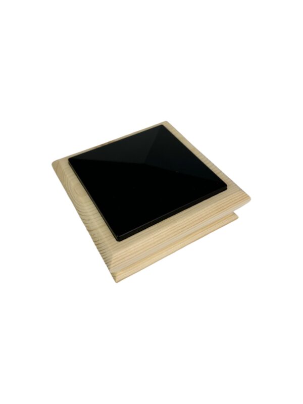 Unique Timber & Black Pyramid Newel Cap - In Various Timbers - Image 6