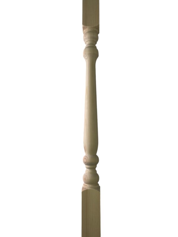 Pine Turned Colonial Stair Spindle 41mmx900mm - Image 2