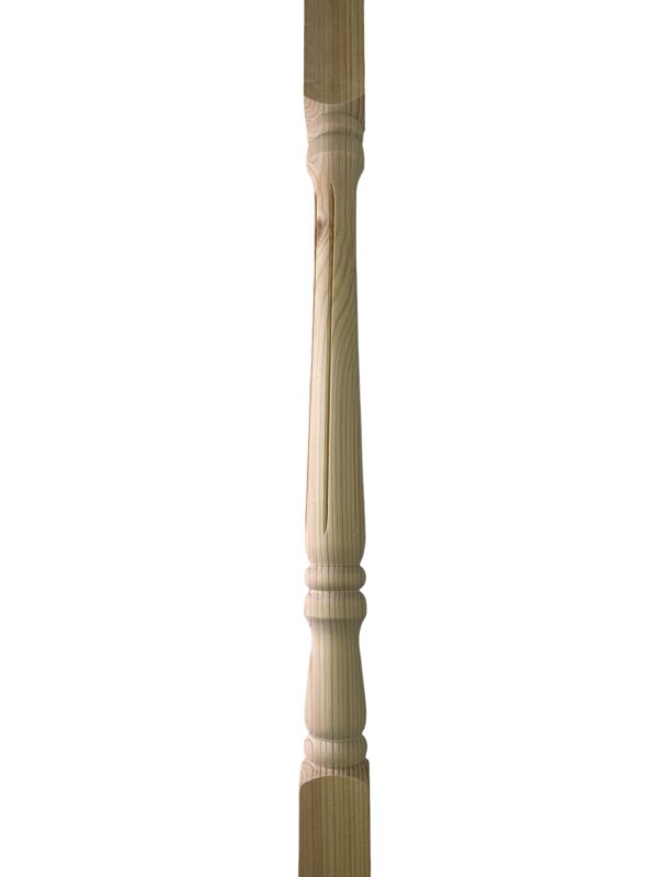Pine Fluted Georgian Stair Spindle 35mmx900mm - Image 2