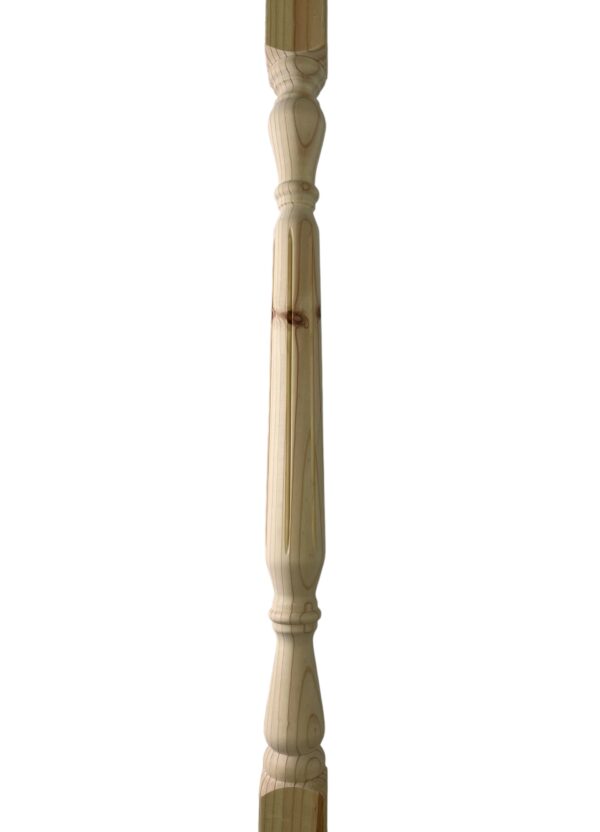 Pine Fluted Oxford Stair Spindle 41mmx1100mm - Image 2