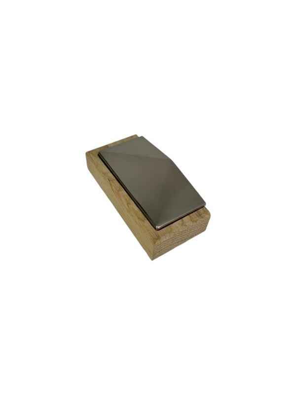 Unique HALF Timber and Metal Newel Cap