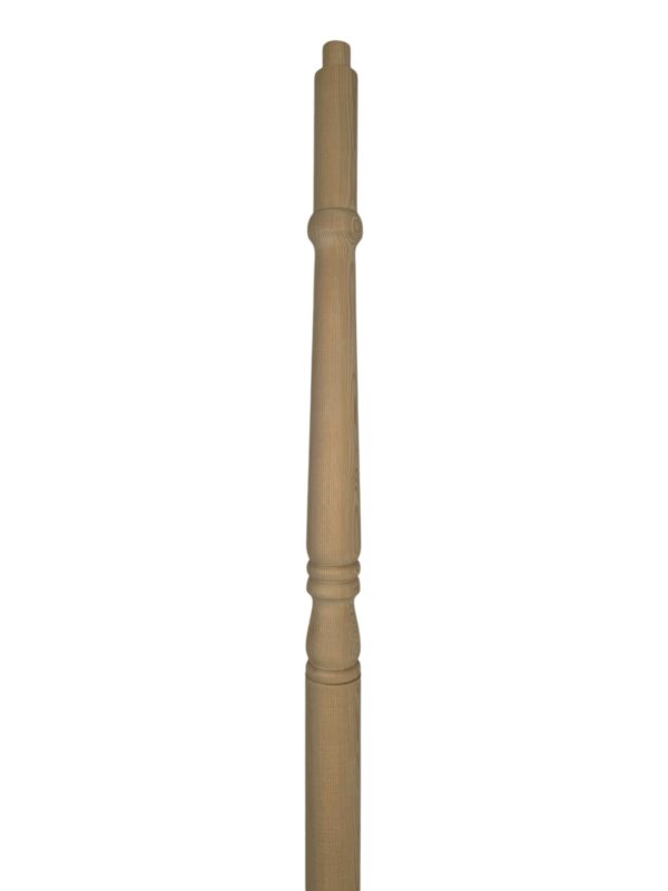 Hemlock Turned Georgian Volute Newel Post - Image 2