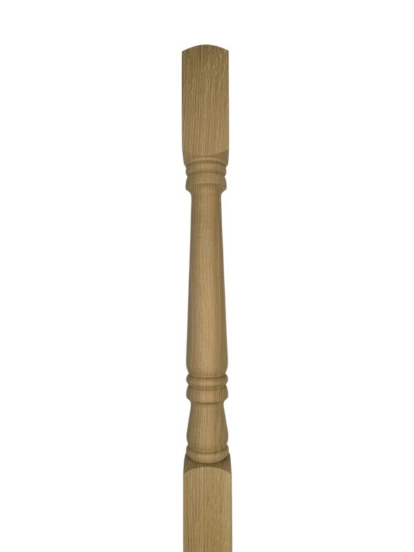 Oak Georgian Turned One Piece Newel Post 90mm x 1490mm - Image 2