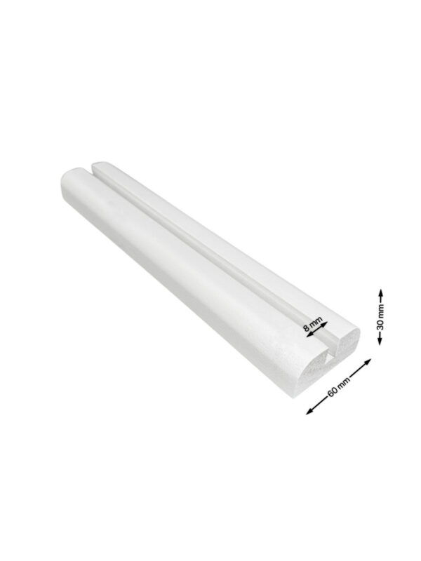 White Primed 8mm Glass Handrail and 2-part Baserail - In Various Lengths - Image 4