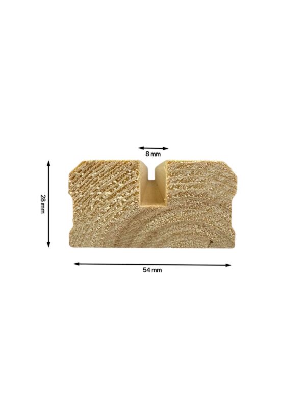 Solution Pine Glass Handrail and Baserail 8mm Groove - In Various Lengths - Image 7