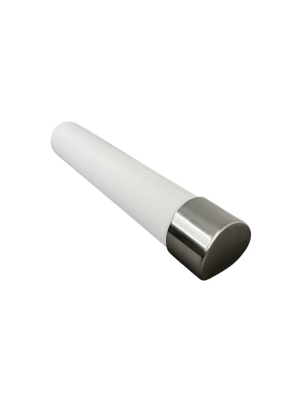 2.4m Mopstick White Primed & Chrome or Brushed Nickel Wall Handrail Kit