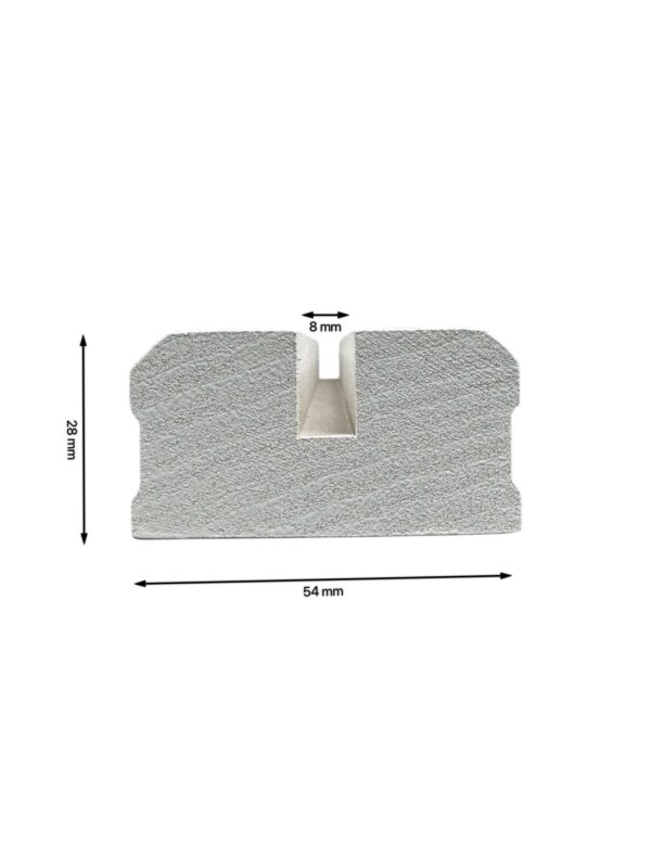Solution White Primed Glass Handrail and Baserail 8mm Groove - In Various Lengths - Image 7