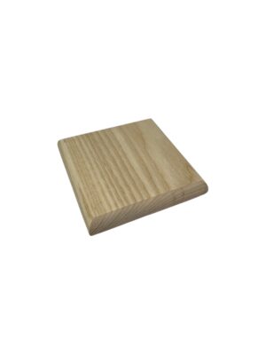 Ash Square Flat Newel Cap 90mm