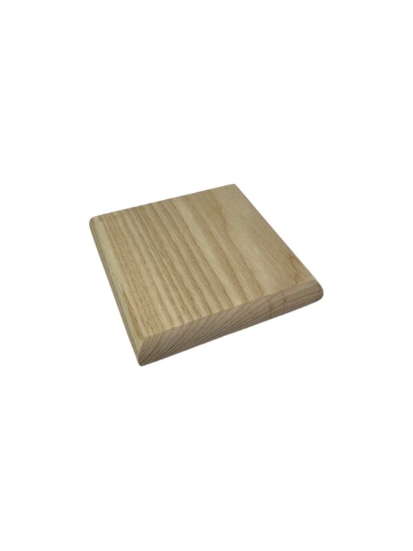 Ash Square Flat Newel Cap 90mm