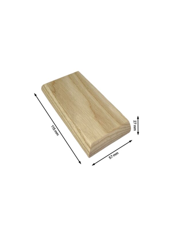Ash HALF Flat Newel Cap 90mm - Image 4
