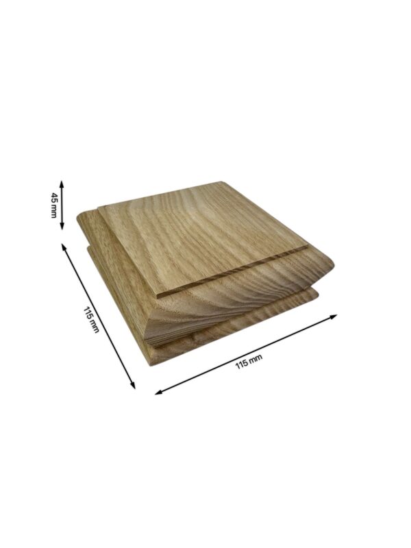 Ash Square Pyramid Newel Cap 90mm - Image 4