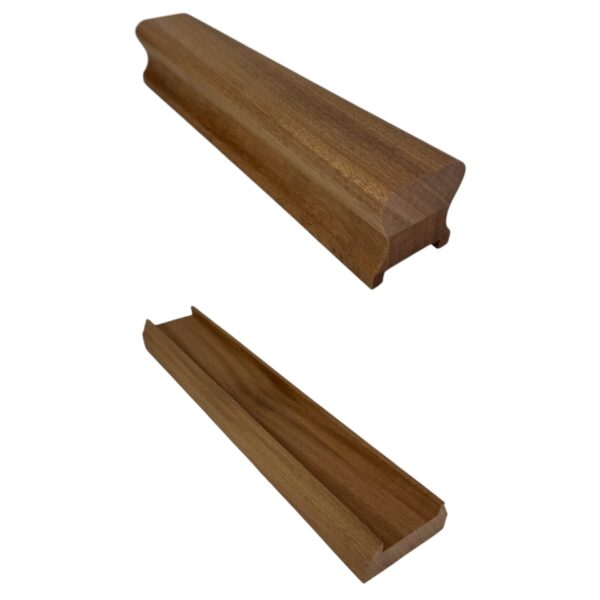 Sapele Stair Handrail and Baserail 32mm - In Various Lengths