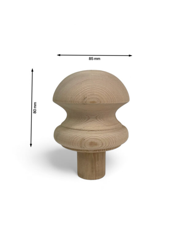 Hemlock Mushroom Newel Cap 90mm - Image 3