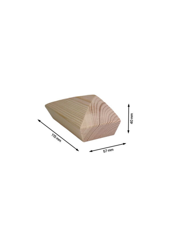 Hemlock Smooth HALF Pyramid Newel Cap 90mm - Image 4