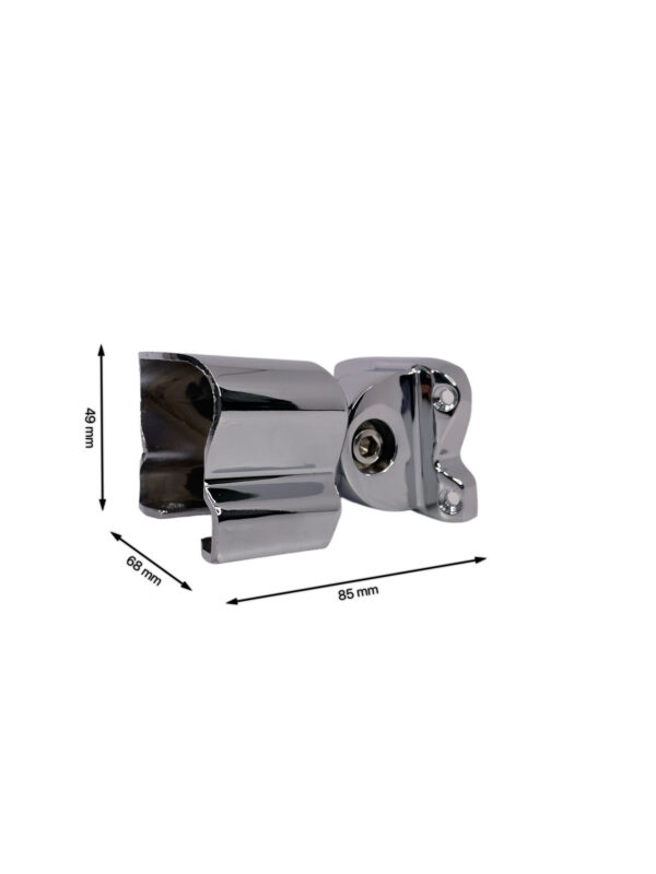 Chrome Low Profile Adjustable Handrail Connector - Image 4