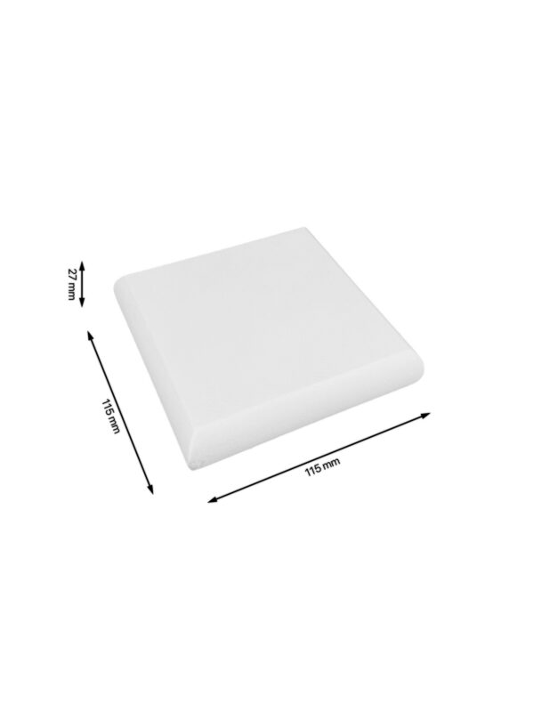 White Primed Flat Newel Cap 90mm - Image 3