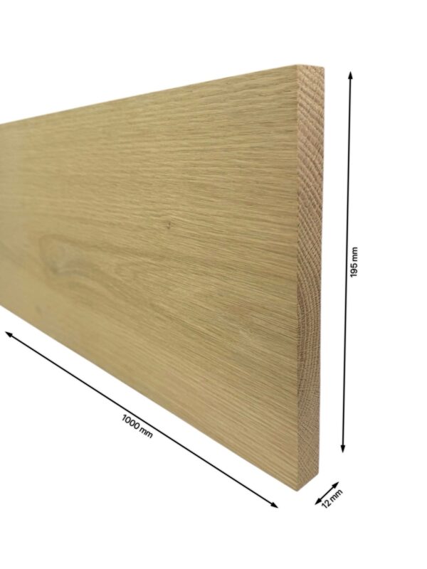 Oak Stair Riser 195mm x 1000mm - In Various Thicknesses - Image 4