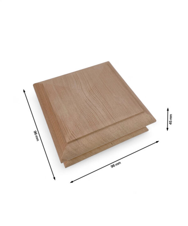 Hemlock Square Pyramid Newel Cap 70mm - Image 5