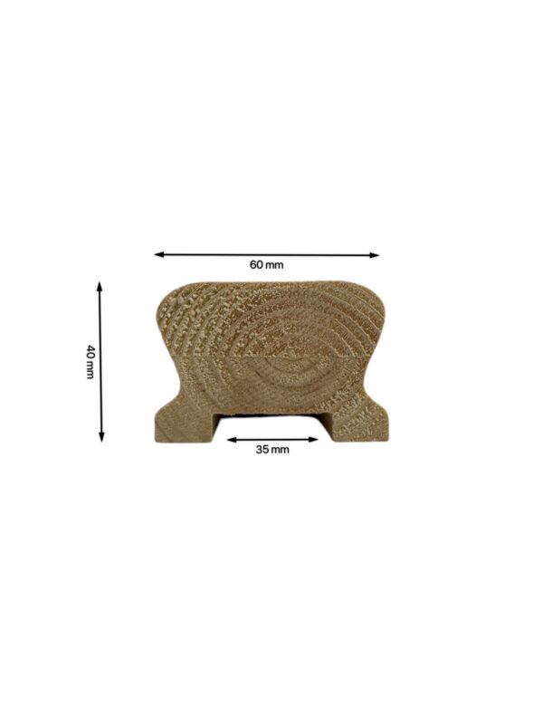 Pine Low Profile Handrail and Baserail 35mm - In Various Lengths - Image 3