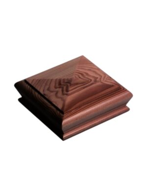 Sapele Square Pyramid Newel Cap 90mm