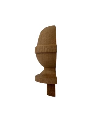 Sapele HALF Acorn Newel Cap 90mm