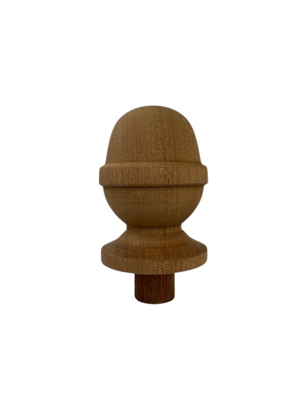 Sapele Acorn Newel Cap 90mm