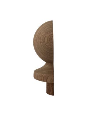 Sapele HALF Ball Newel Cap 90mm
