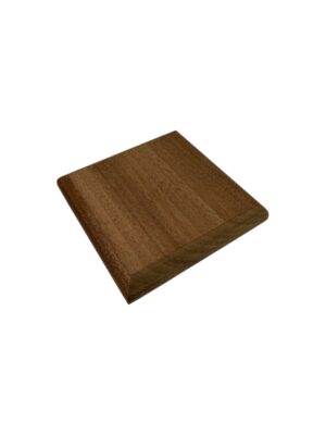 Sapele Square Flat Newel Cap 90mm
