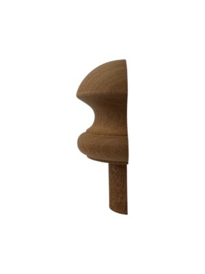 Sapele HALF Mushroom Newel Cap 90mm