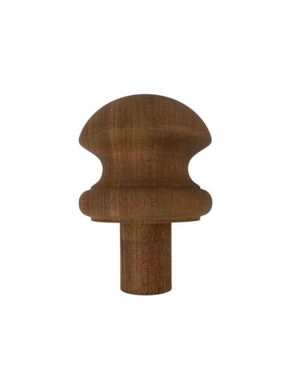 Sapele Mushroom Newel Cap 90mm