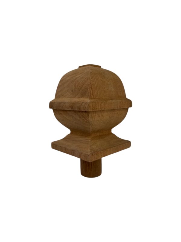 Sapele Square Acorn Newel Cap 90mm