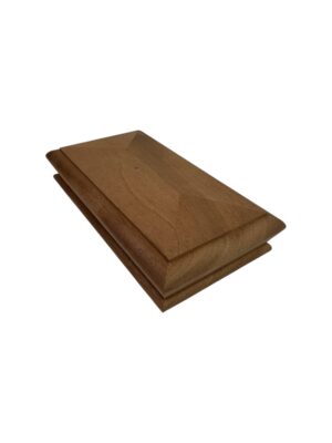 Sapele Double Pyramid Newel Cap 180mm x 90mm