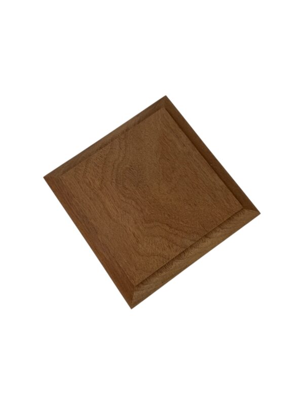 Sapele Square Pyramid Newel Cap 90mm - Image 3