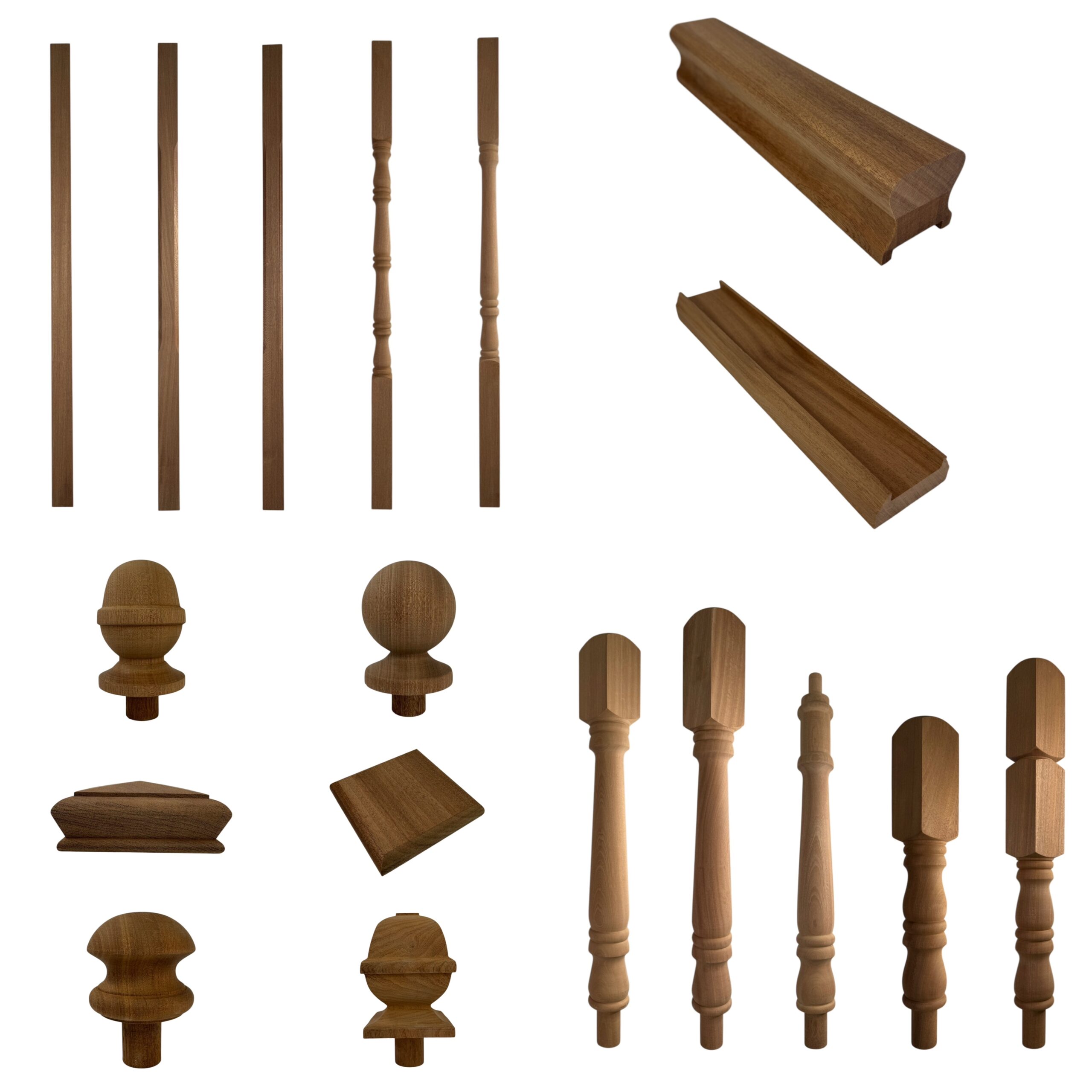 Sapele Stair Parts