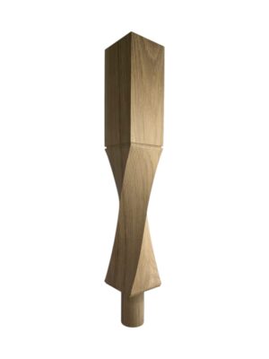 Pine Contemporary Raymond Twist Pulpit Newel Post 500mm