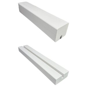 White Primed Square Handrails and Baserails - For Metal Spindles