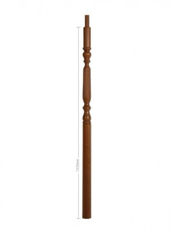 Pine Fluted Oxford Volute Newel Post - Image 2