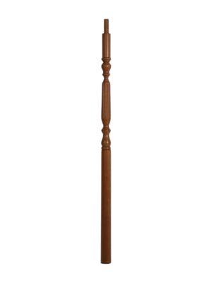 Pine Fluted Oxford Volute Newel Post