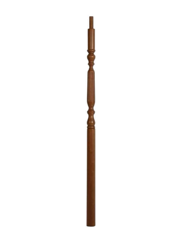 Pine Fluted Oxford Volute Newel Post
