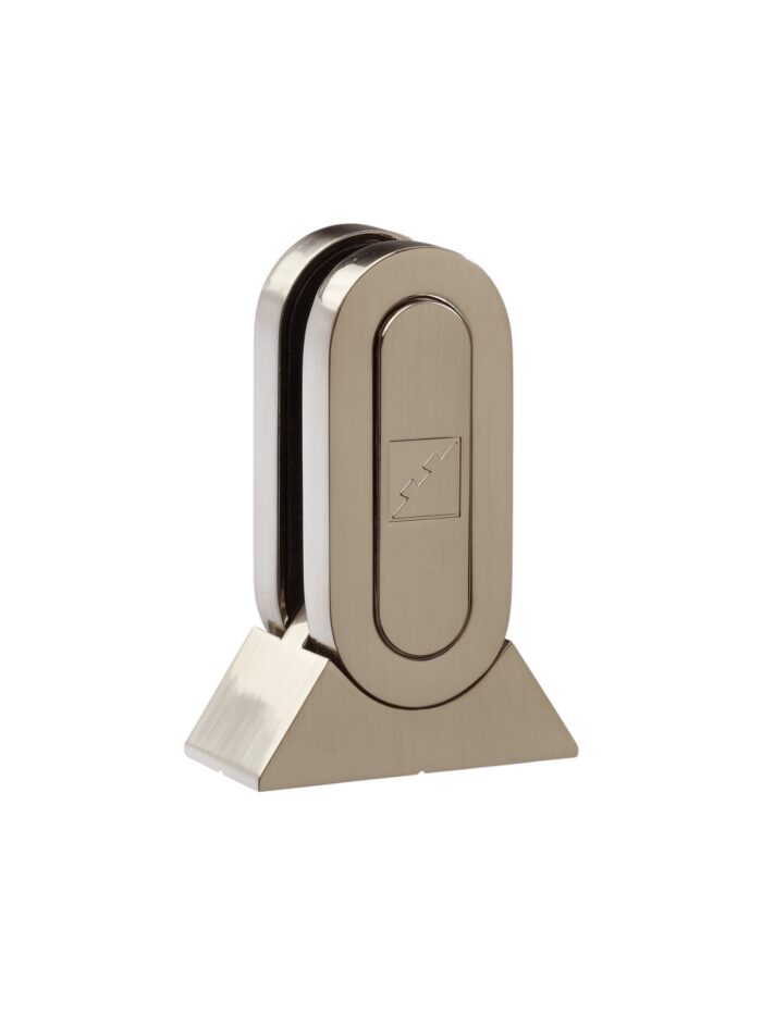 Fusion Brushed Nickel Glass Panel Brackets (Pack of 8) - Image 2