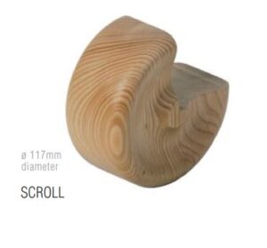 Hemlock Scroll Handrail Fitting