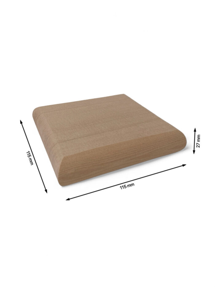 Hemlock Square Flat Newel Post Cap 90mm - Image 4