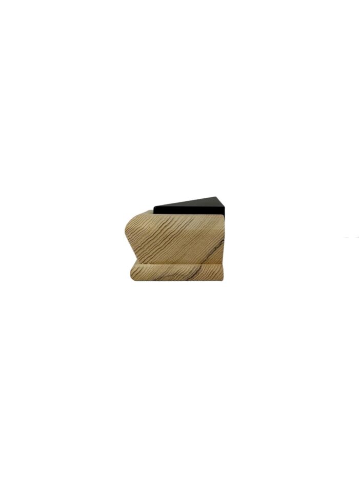 Unique HALF Timber & Black Pyramid Newel Cap - In Various Timbers - Image 4