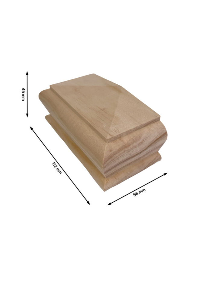 Pine HALF Pyramid Newel Cap 83mm - Image 4